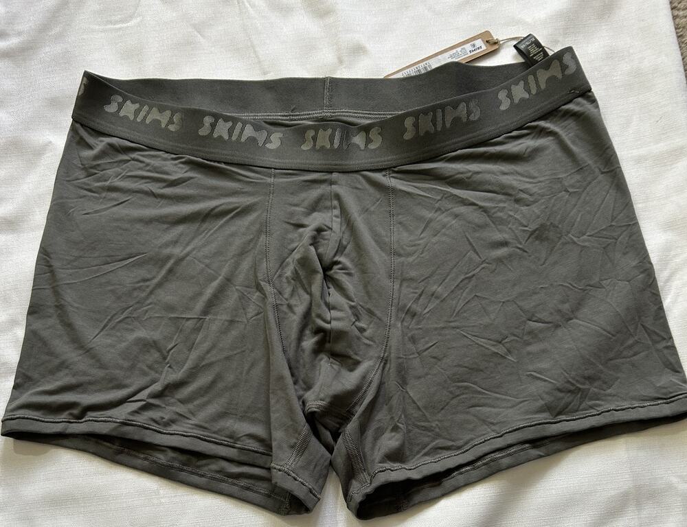 Skims NWT Stretch 3 Inch Boxer Brief Gunmetal Size XL